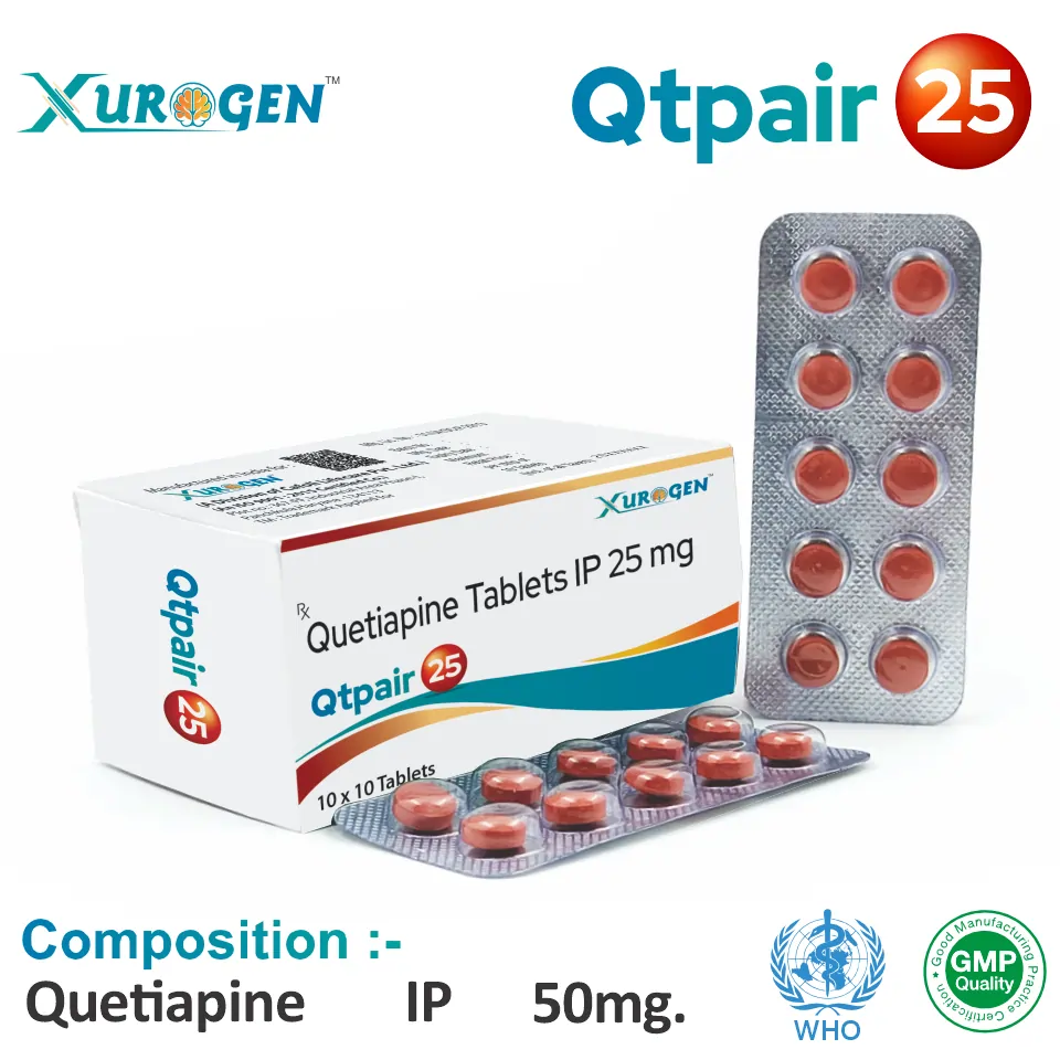 Quetiapine Fumarate 25mg tablet best price for pharma franchise
